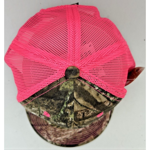 New Mossy Oak Pink & Camo The A-Z Foundation Group Trucker Hat Cap Adjustable - Picture 5 of 8